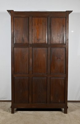 Teak Pondicherry Showcase Display Bookcase, 1900s-RVK-1798787