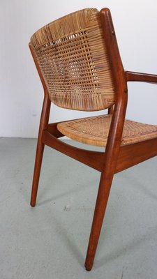 Teak/Rattan Chair Model 51 by Arne Vodder for Sibast Furniture, Denmark, 1950s-DT-2026191