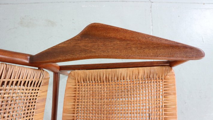 Teak/Rattan Chair Model 51 by Arne Vodder for Sibast Furniture, Denmark, 1950s-DT-2026191