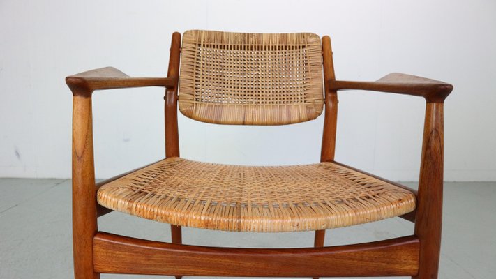 Teak/Rattan Chair Model 51 by Arne Vodder for Sibast Furniture, Denmark, 1950s-DT-2026191