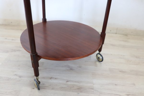 Teak Round Drinks Trolley, 1950s-DCO-1699837