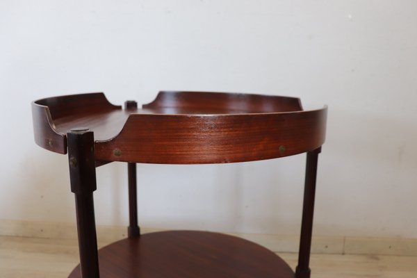 Teak Round Drinks Trolley, 1950s-DCO-1699837