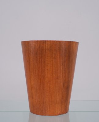 Teak Round Paper Basked, Sweden, 1960s-GCG-1772490