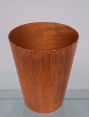 Teak Round Paper Basked, Sweden, 1960s-GCG-1772490