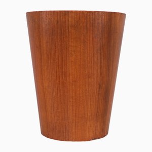 Teak Round Paper Basked, Sweden, 1960s-GCG-1772490