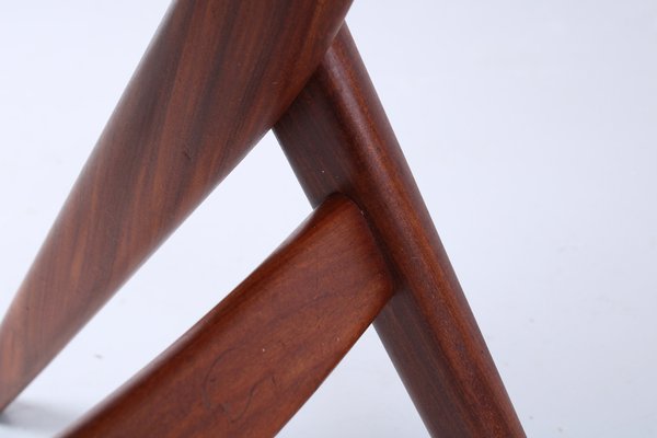 Teak Scissor Dining Chairs attributed to Louis van Teeffelen for Webe, 1950s, Set of 2-XT-1742813