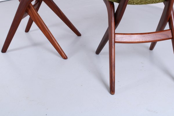 Teak Scissor Dining Chairs attributed to Louis van Teeffelen for Webe, 1950s, Set of 2-XT-1742813