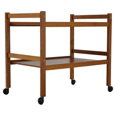 Teak Serving Trolley, Denmark, 1960s-TZ-1423398