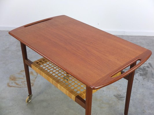 Teak Serving Trolley in the style of Johannes Andersen, 1960s-MHV-1744981