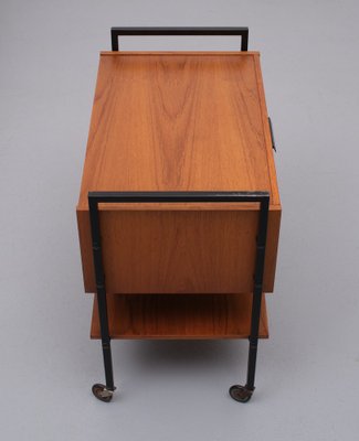 Teak Sewing Trolley Dutch, 1960s-GCG-1286742