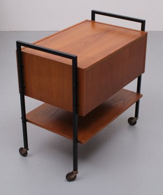 Teak Sewing Trolley Dutch, 1960s-GCG-1286742