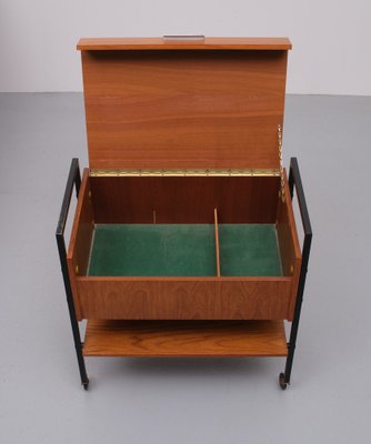 Teak Sewing Trolley Dutch, 1960s-GCG-1286742