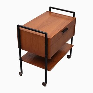 Teak Sewing Trolley Dutch, 1960s-GCG-1286742