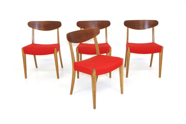 Teak Side Chairs from Søen Wiladsens Møbelfabrik, Denmark, 1960s, Set of 4-GEK-1328099