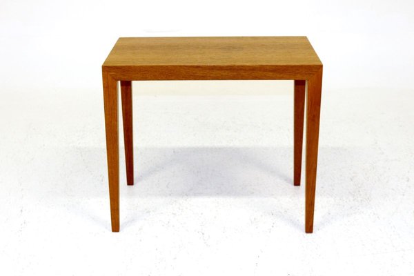 Teak Side Table by Severin Hansen for Haslev Møbelsnedkeri, Denmark, 1960s-GEK-802921