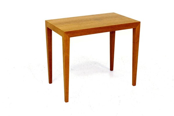 Teak Side Table by Severin Hansen for Haslev Møbelsnedkeri, Denmark, 1960s-GEK-802921