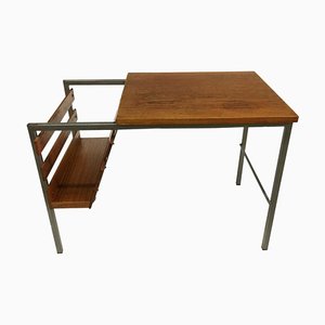 Teak Side Table With Magazine Rack-UCH-1224781