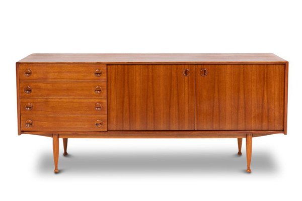 Teak Sideboard with 4 Drawers and 2 Doors, 20th Century-CEJ-1821447