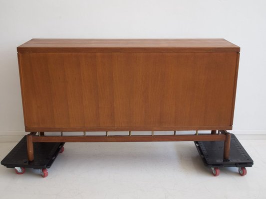 Teak Sideboard with Fabric and Brass Details by Ilmari Tapiovaara for La Permanente Mobili Cantù, 1960s-ZYF-731375