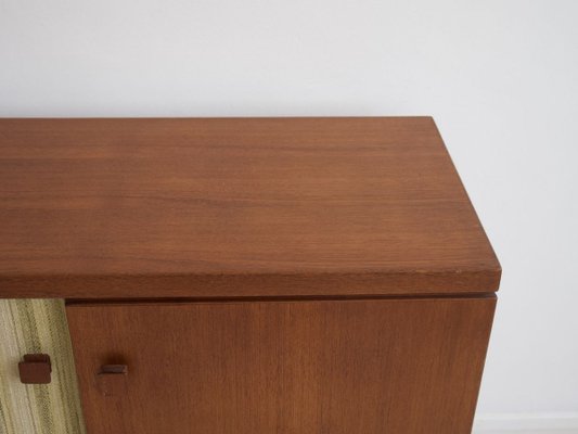 Teak Sideboard with Fabric and Brass Details by Ilmari Tapiovaara for La Permanente Mobili Cantù, 1960s-ZYF-731375