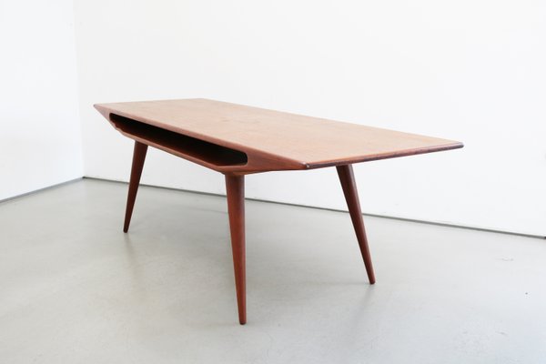 Teak Smile Coffee Table Model 100 by Gunni Omann for Omann Jun, Denmark, 1960s-FJP-2035503