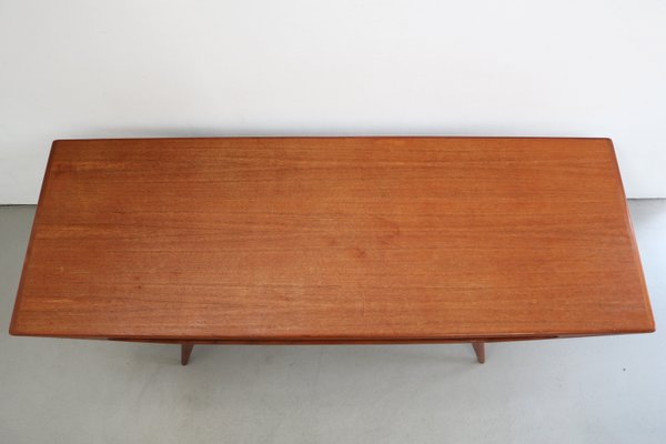 Teak Smile Coffee Table Model 100 by Gunni Omann for Omann Jun, Denmark, 1960s-FJP-2035503