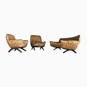 Teak Sofas and Armchairs by Leif Hansen from Kronen, 1960s, Set of 3-VVO-572410