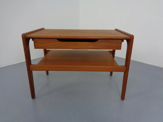 Teak Table with Drawer from Arne Wahl Iversen, Denmark, 1960s-RDW-1354750