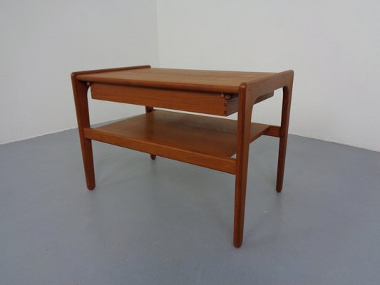 Teak Table with Drawer from Arne Wahl Iversen, Denmark, 1960s-RDW-1354750