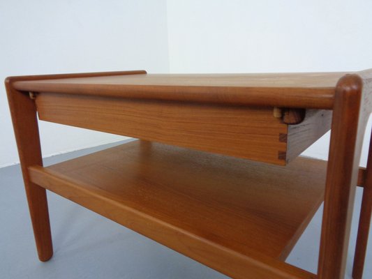 Teak Table with Drawer from Arne Wahl Iversen, Denmark, 1960s-RDW-1354750