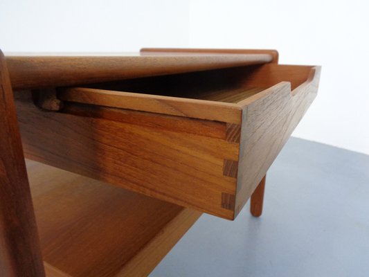 Teak Table with Drawer from Arne Wahl Iversen, Denmark, 1960s-RDW-1354750