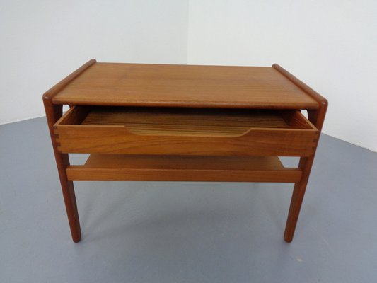 Teak Table with Drawer from Arne Wahl Iversen, Denmark, 1960s-RDW-1354750