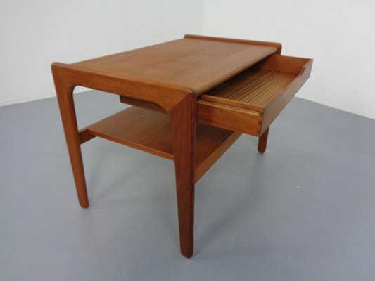 Teak Table with Drawer from Arne Wahl Iversen, Denmark, 1960s-RDW-1354750