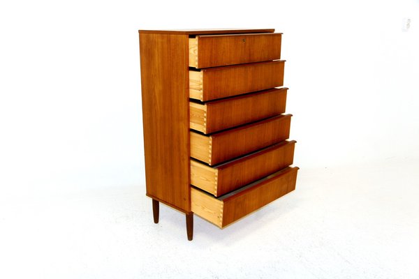 Teak Tallboy Dresser, Denmark, 1960-GEK-1240604