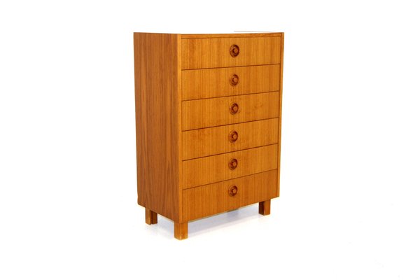 Teak Tallboy Dresser, Sweden, 1960-GEK-1216055