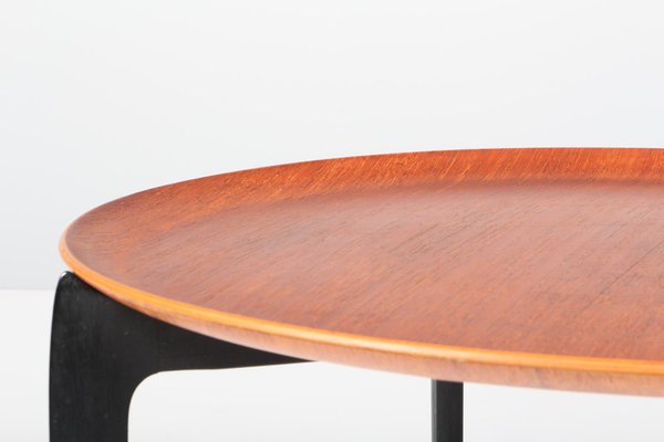 Teak Tray Table by H. Engholm & Svend Åge Willumsen for Fritz Hansen, 1960s-HJB-1194257