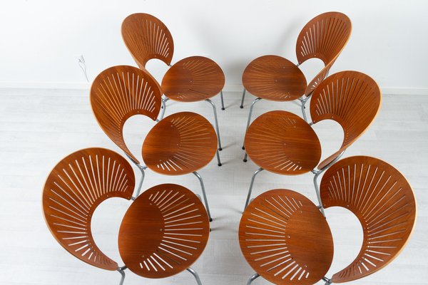 Teak Trinid Dining Chairs by Nanna Ditzel for Fredericia, 1990s, Set of 6-WIX-1718354