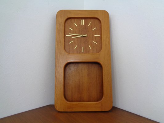 Teak Wall Clock from Danclock, 1960s-RDW-961156