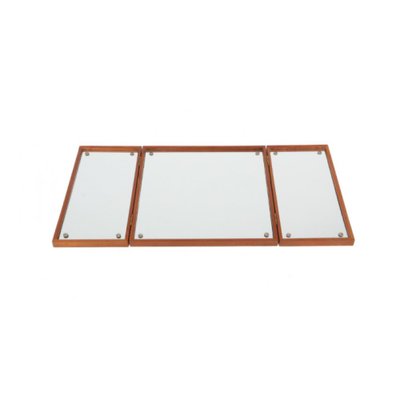 Teak Wood Triple-Sid Mirror by Peter Hvidt for Orla Mølgaard-Nielsen-MTD-1400091