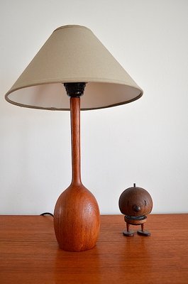 Teak Wooden Table Lamp from Luxus, 1960-OV-1389598