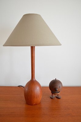 Teak Wooden Table Lamp from Luxus, 1960-OV-1389598