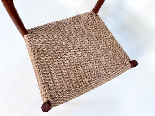 Teak & Woven Paper Cord Model 75 Side Chair by Niels O. Møller for J.L. Møllers, Denmark, 1954-JP-1805206