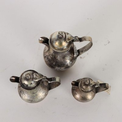 Teapots in Silver from CUSI, Set of 6-VMM-1270296