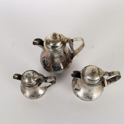 Teapots in Silver from CUSI, Set of 6-VMM-1270296