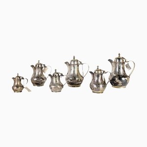 Teapots in Silver from CUSI, Set of 6-VMM-1270296