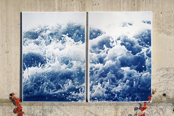 Tempestuous Tidal in Blue, 2002, Cyanotype Print-RWC-1369858