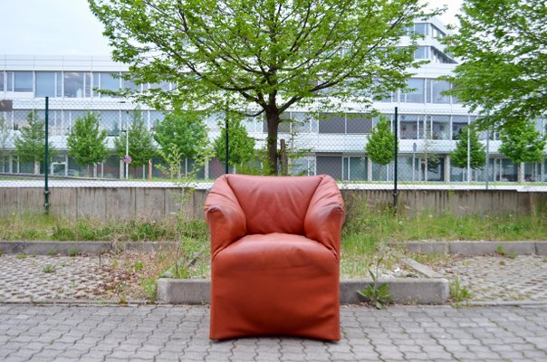 Tentazione Oxred Leather Armchairs by Mario Bellini for Cassina, Set of 2-UF-922306