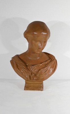 Terracotta Bust from Atelier Lorenzi, 1920s-RVK-1420520