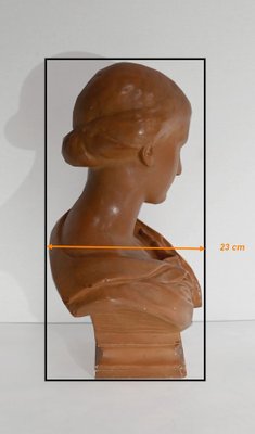 Terracotta Bust from Atelier Lorenzi, 1920s-RVK-1420520