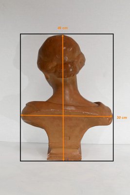 Terracotta Bust from Atelier Lorenzi, 1920s-RVK-1420520